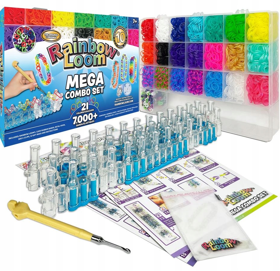 Rainbow Loom Mega Combo Set - výrobky z gumičiek a náramky